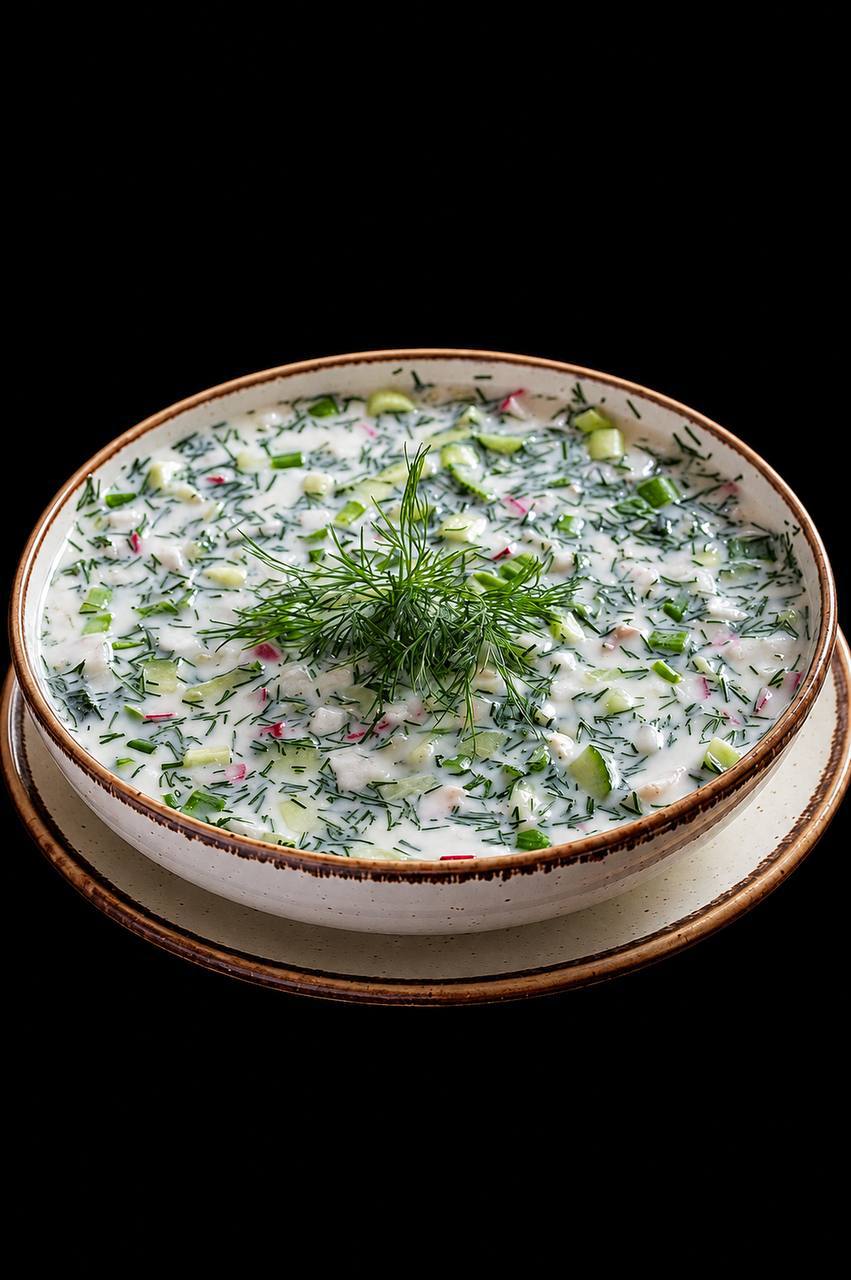 Окрошка с телятиной